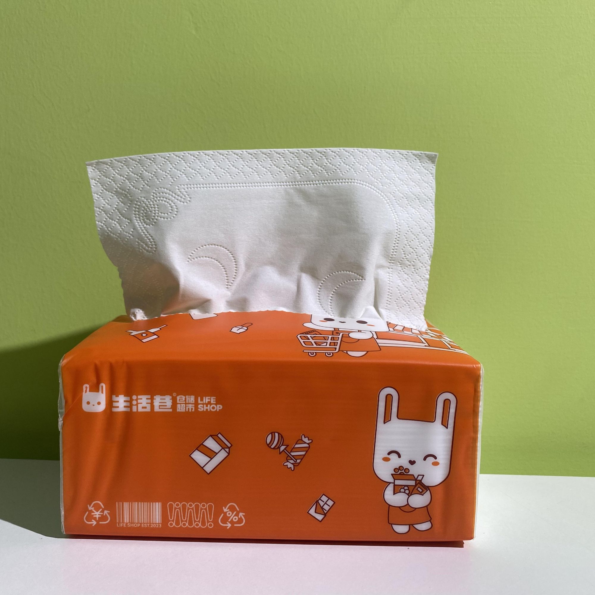 大宠猫生活巷仓储超市系列品牌抽纸140干湿两用整箱批发