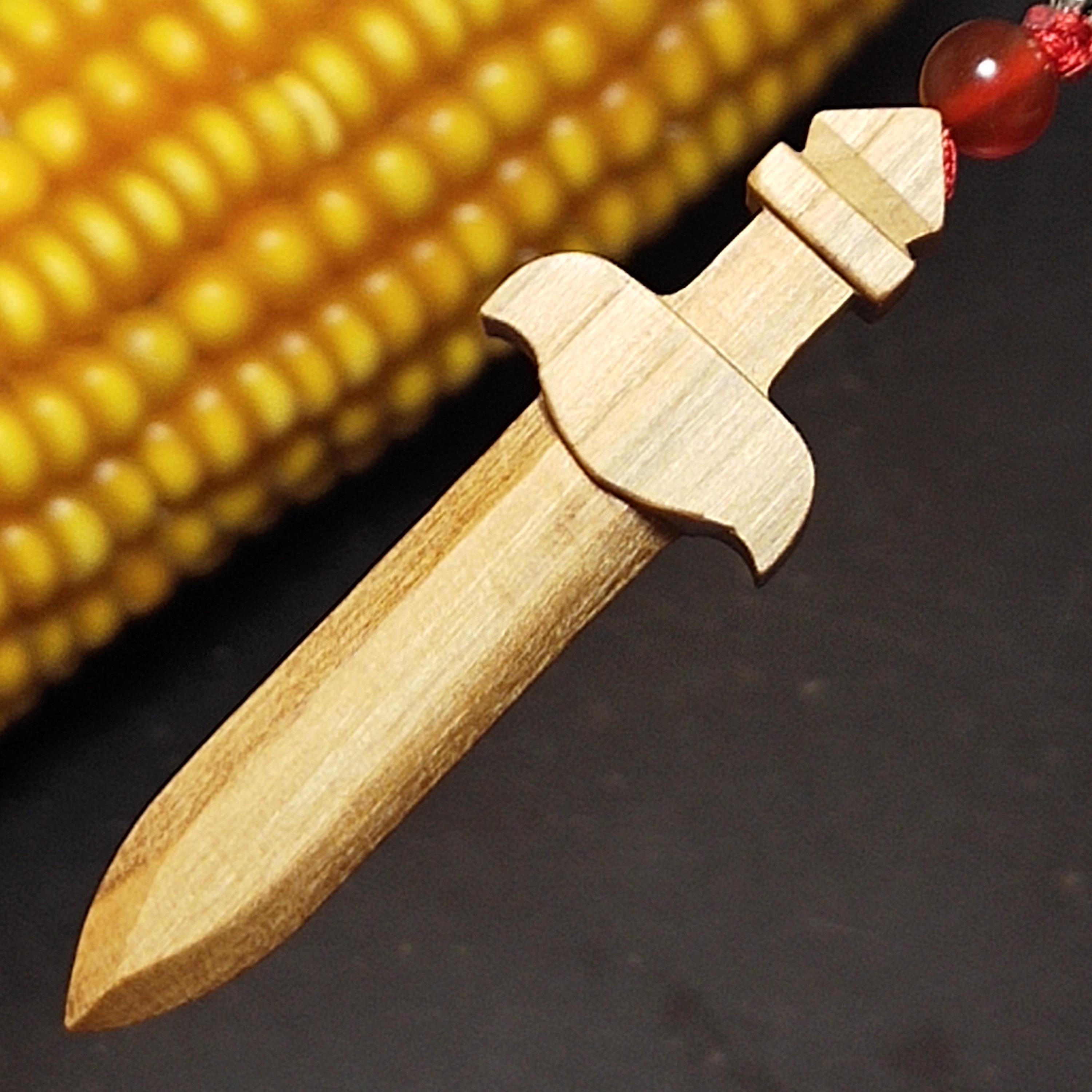 桃木剑脖挂手机链桃木斧子钥匙扣吊坠脚链桃木刀项链桃木葫芦车挂