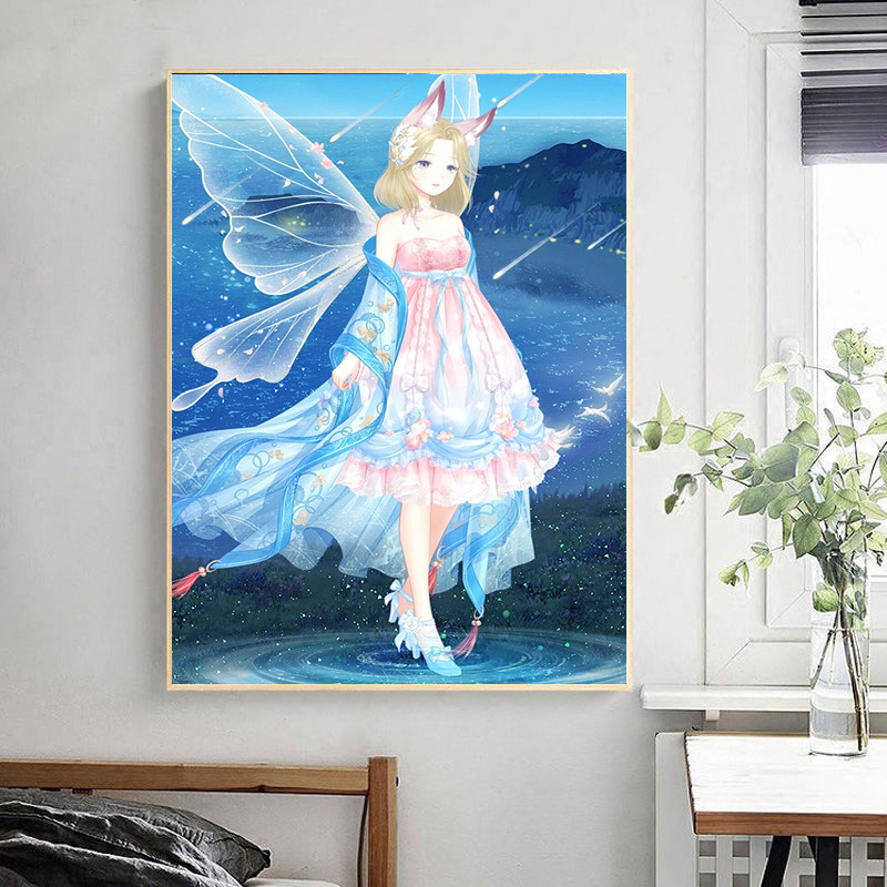 手工DIY钻石画小精灵学生书房客厅卧室装饰画