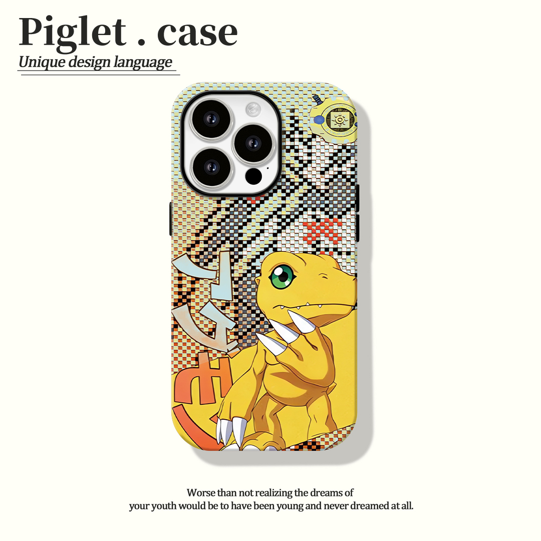 适用苹果15手机壳亚古兽iphone14菲林软壳11/12/13全包创意卡通硬