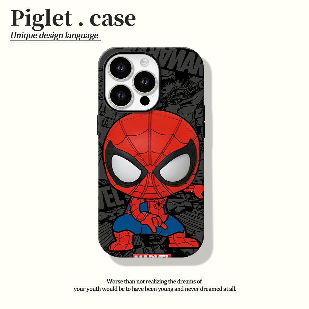 适用苹果15手机壳蜘蛛侠iphone14软壳可爱11/12/13全包创意男ins