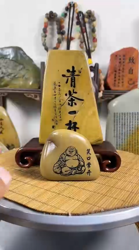 【闪购商品】砖雕茶桌石雕摆件雕刻不含底座1