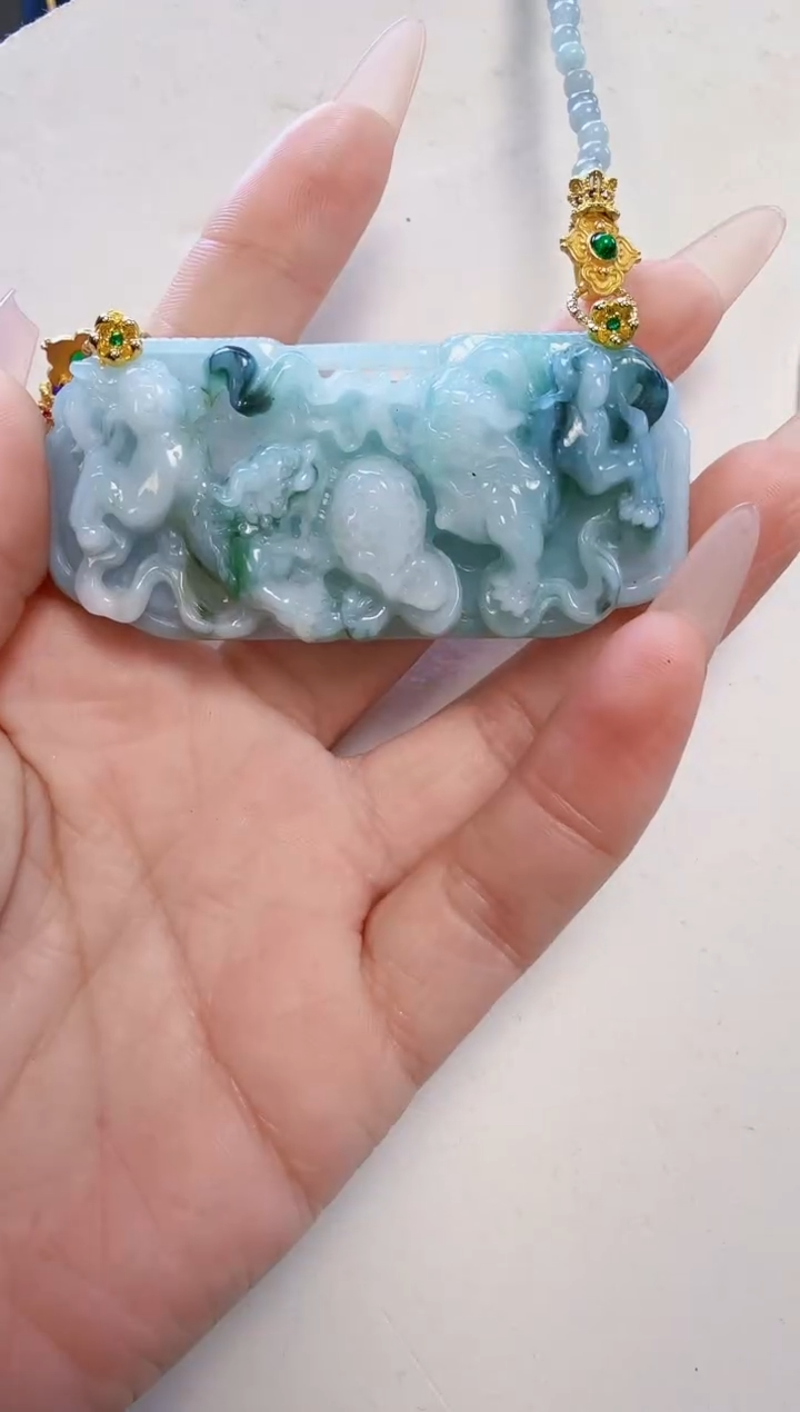 【闪购商品】翡翠颈饰未镶嵌国风复古