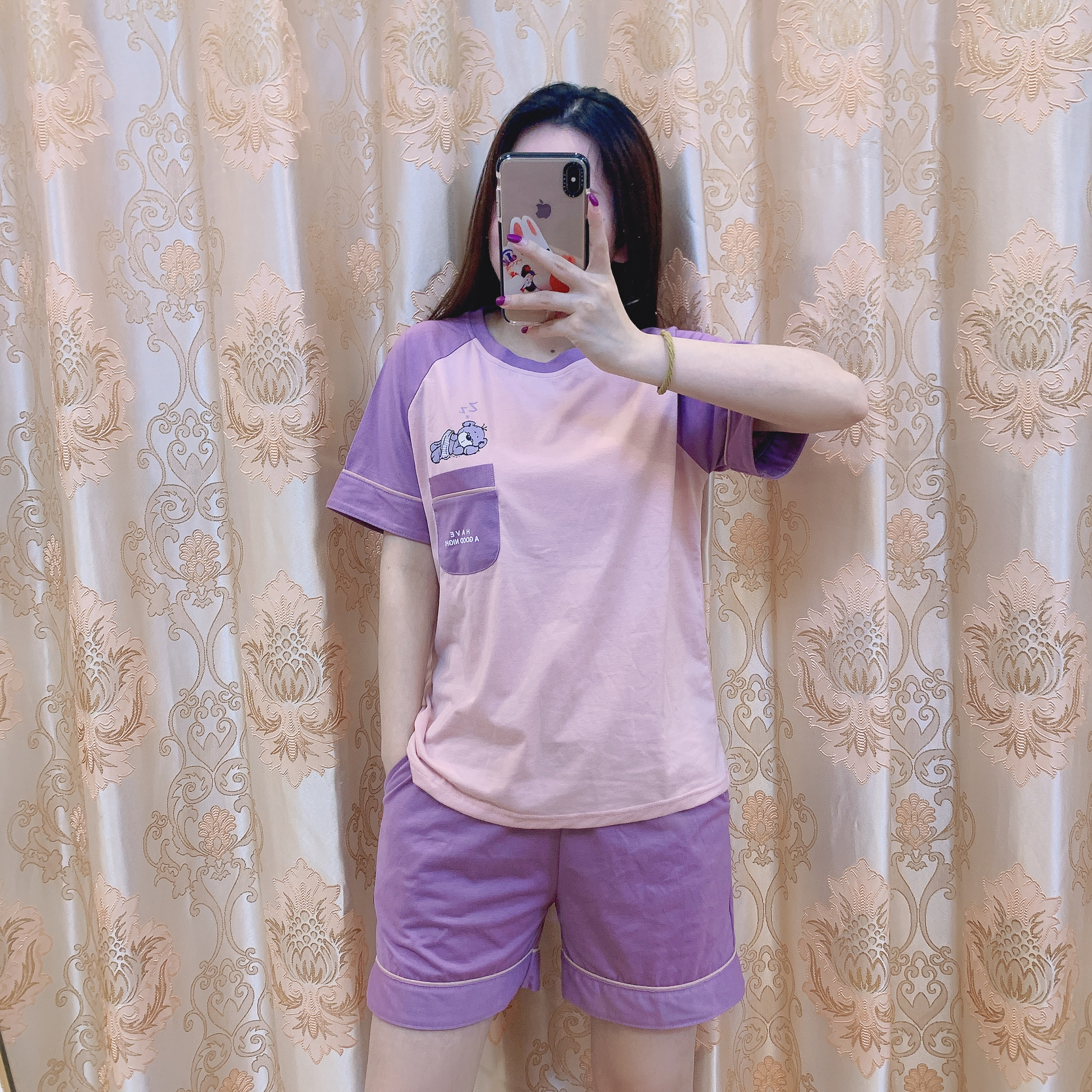 品牌女款夏季短袖短裤简约休闲时尚可外穿家居服套装