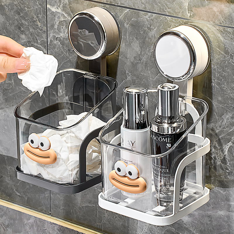 吸盘废弃二次洗脸巾收纳盒壁挂卫生间浴室洗手洗漱台擦脸巾置物架