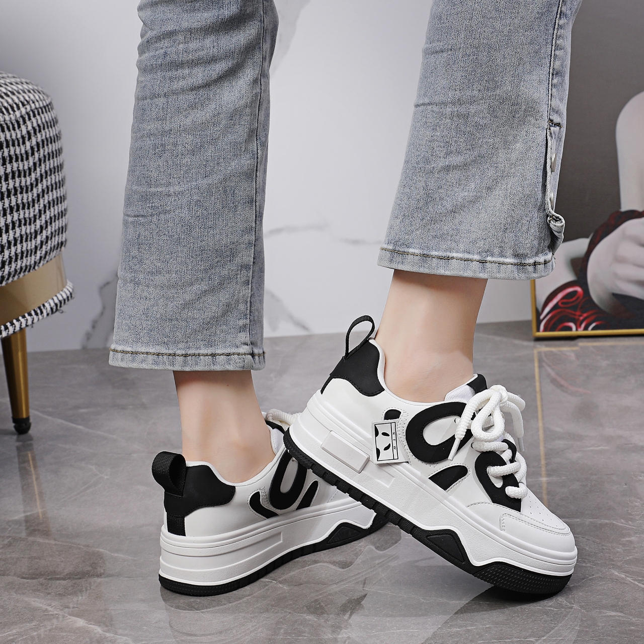 2023年百搭休闲鞋潮鞋厚底秋季16093