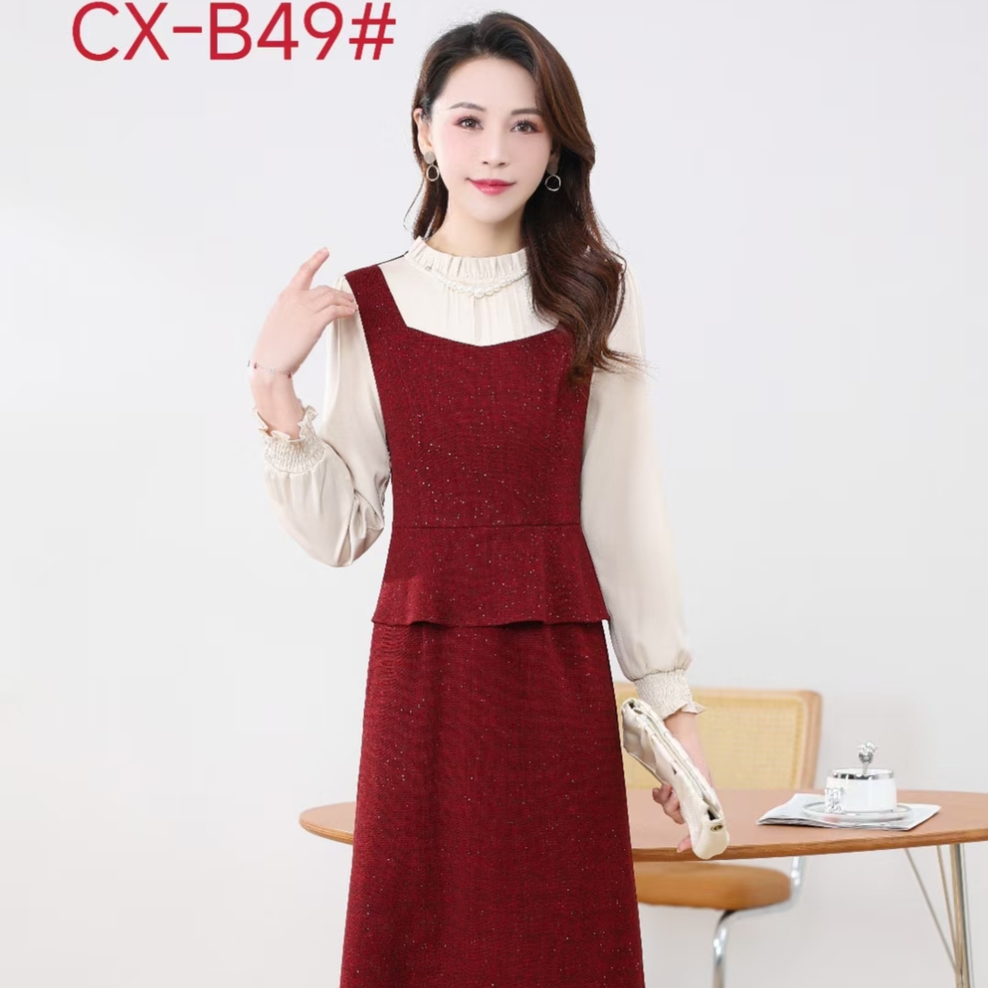 新款简约时尚洋气减龄气质连衣裙