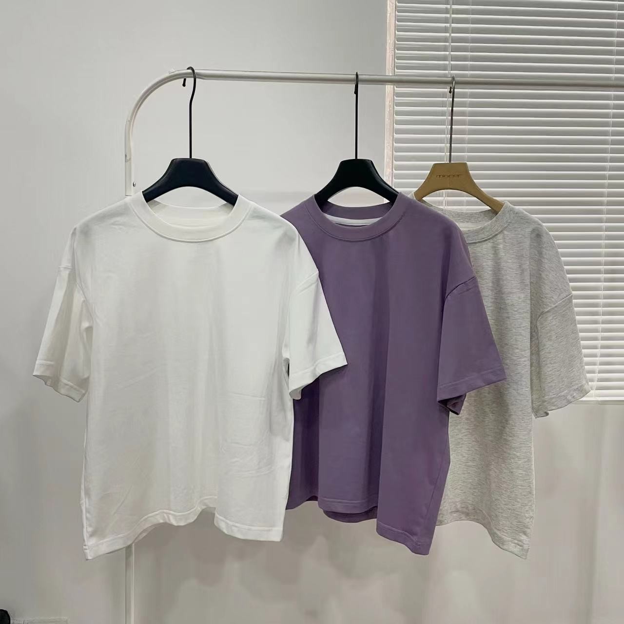 纯色短袖~夏款韩版短袖纯色时尚T恤纯棉宽松潮流大童百搭短袖