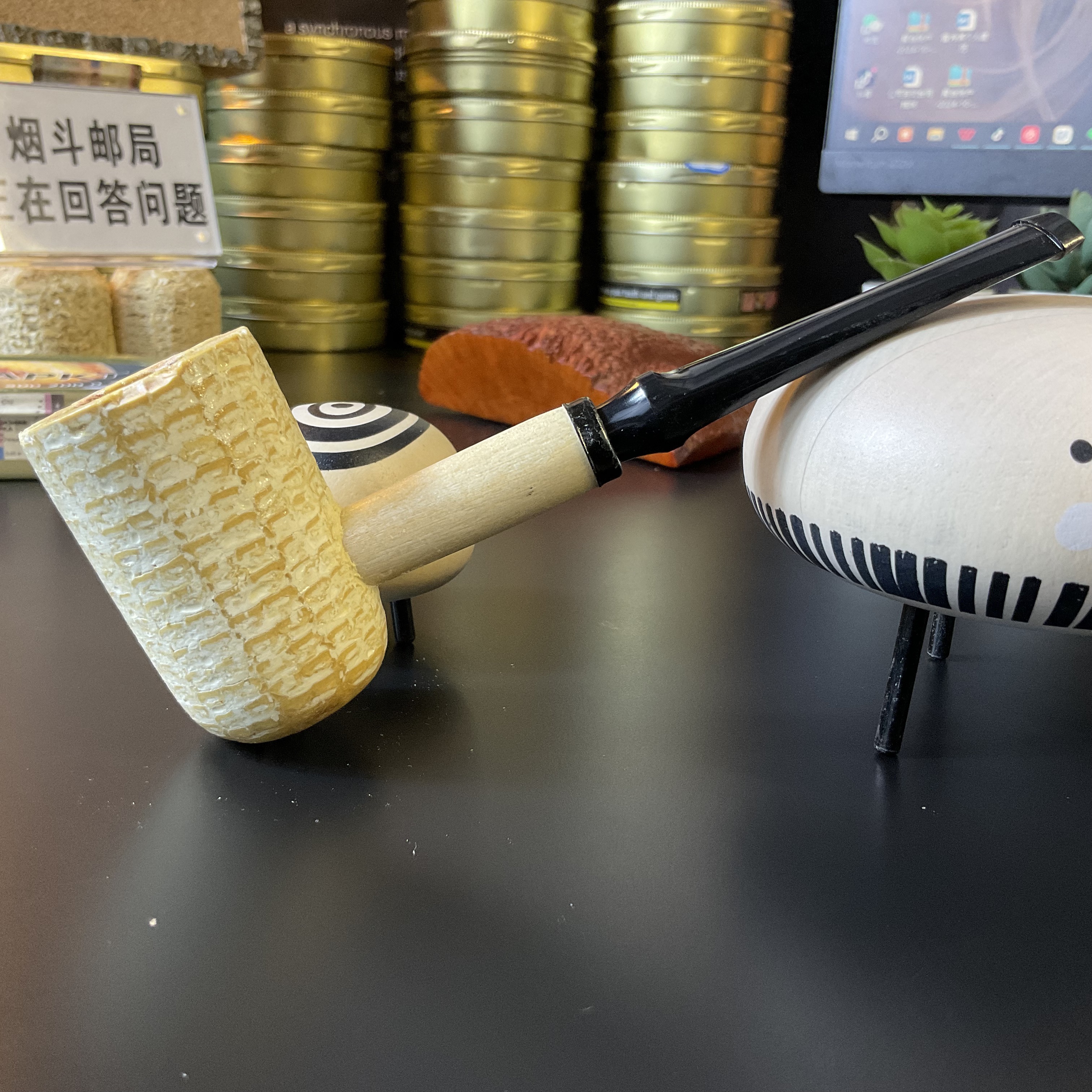 【适合新手】美国密苏里玉米烟斗品牌第五大道系列直款烟斗