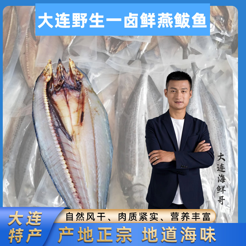 大连野生一卤鲜燕鲅鱼/微咸/4条