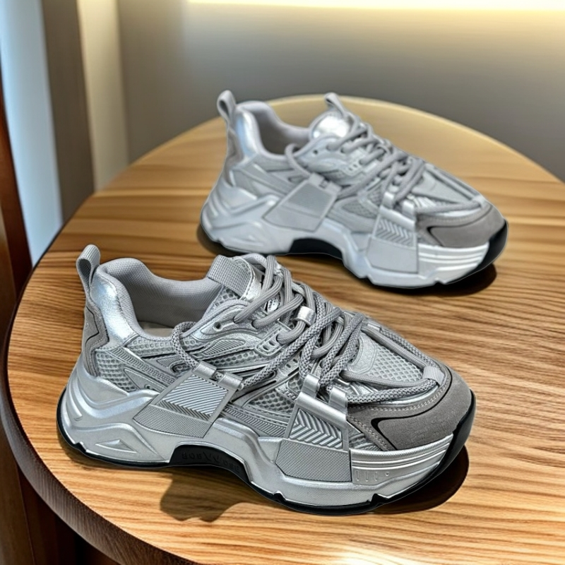 厚底老爹鞋2024年春秋新款软底休闲运动轻便跑步鞋