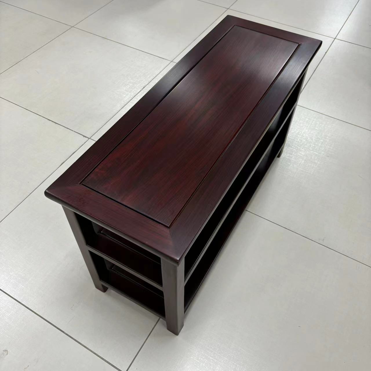 酸枝木多层鞋架柜全纯实木中式榫卯可坐家用门口小鞋柜换鞋凳