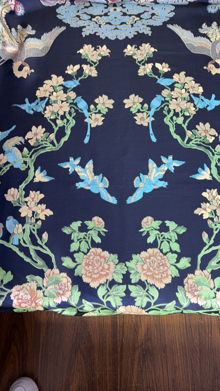 张和才古蜀锦-百鸟朝凤140宽幅满分桑蚕丝
