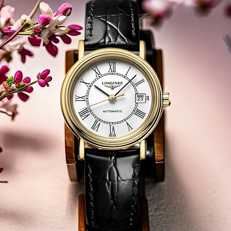 99新 Longines/浪琴 仁智/全套瑰丽女表25.5表径/机械经典百搭