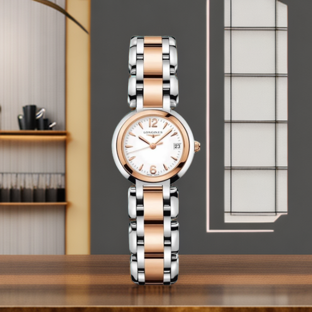 99新 Longines/浪琴 心月/L8.110.5型号/26.5表径/石英/间金/金针
