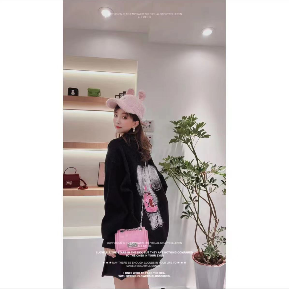 【小雨雨服饰】MY002三季可穿设计款后背小象百搭休闲毛衣