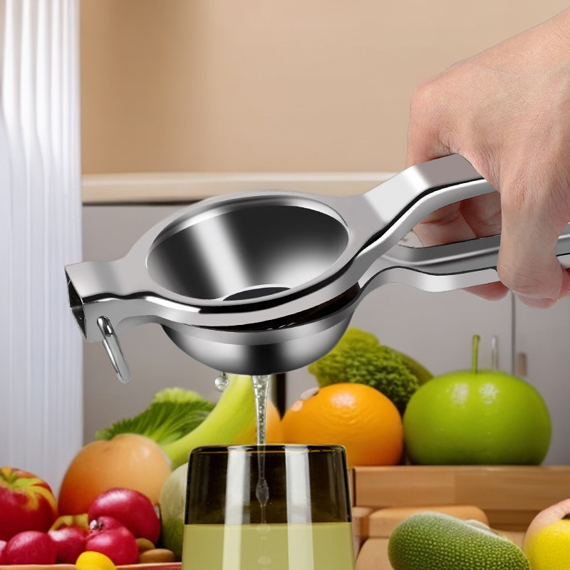 不锈钢柠檬夹石榴压汁器手动柠檬夹多功能削皮刀瓜刨家用榨汁优品