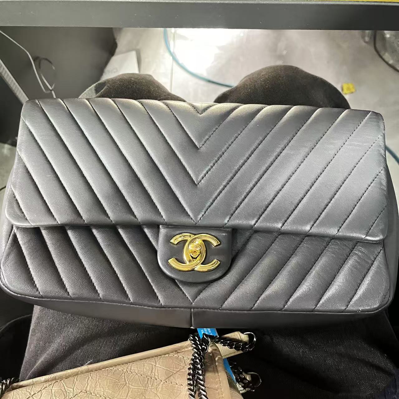 99新 Chanel/香奈儿 安洁利严选CF 经典口盖包/yxll斜挎包