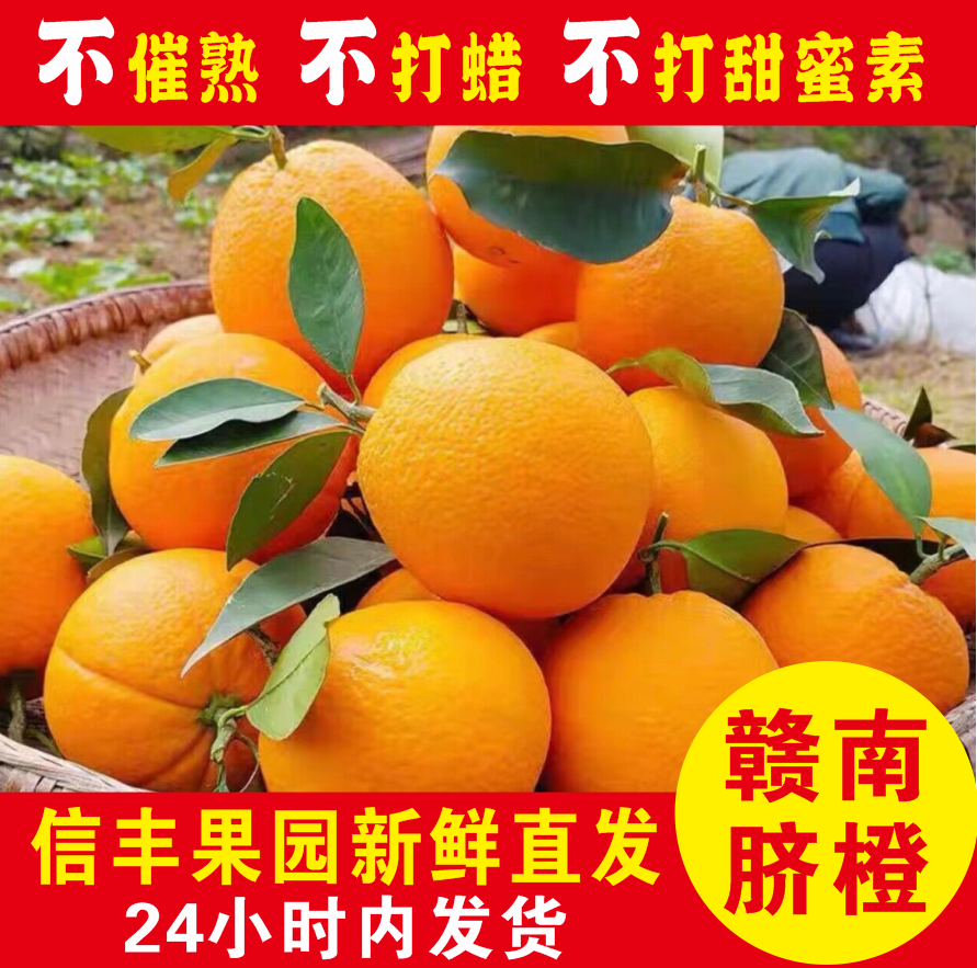 【20斤装】正宗江西赣南脐橙新鲜水果橙子带箱20斤香甜皮薄果香多