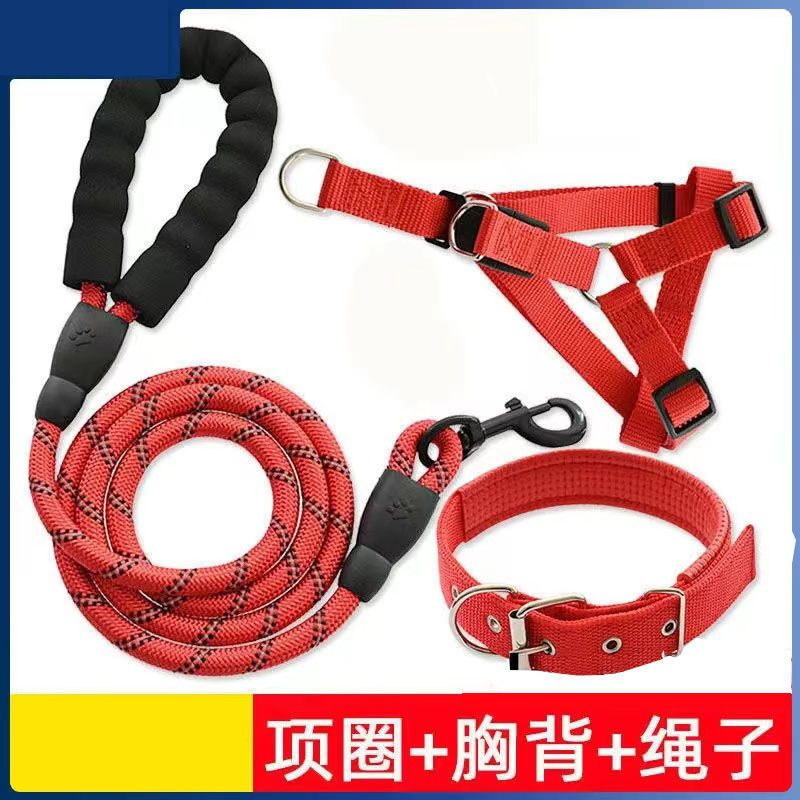 Z001遛狗牵引绳不勒手狗狗牵引绳背带狗绳项圈背心式遛狗绳狗链子