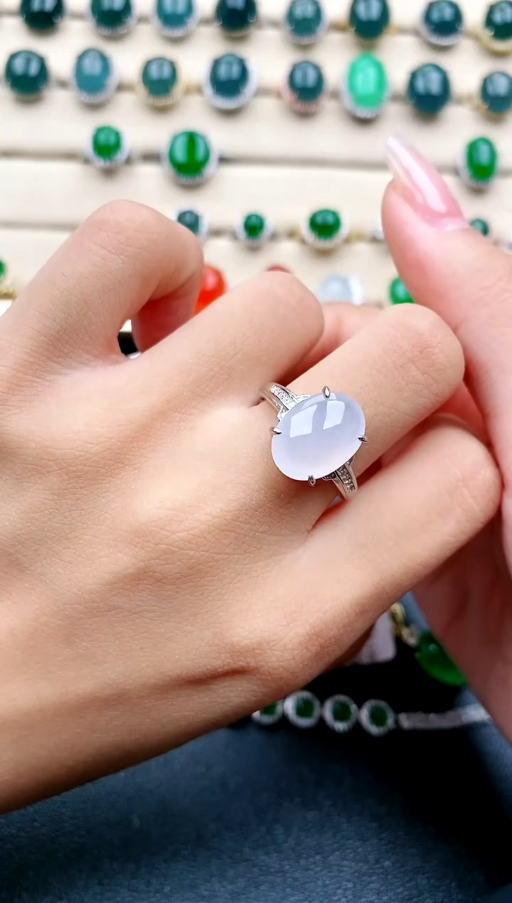 【闪购商品】翡翠戒指银S925镶嵌....