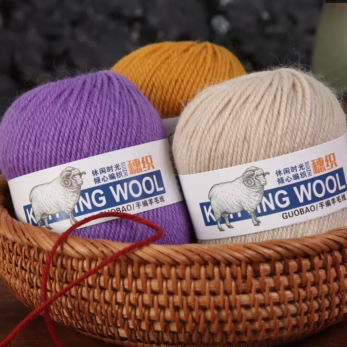 推荐290套装穗织纯羊毛线手工编织手编绒毛亲肤粗毛柔软钩针便携