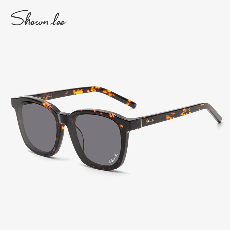 Shawnlee复古橘色大框墨镜女夏方框防晒显脸小防紫外线太阳镜潮