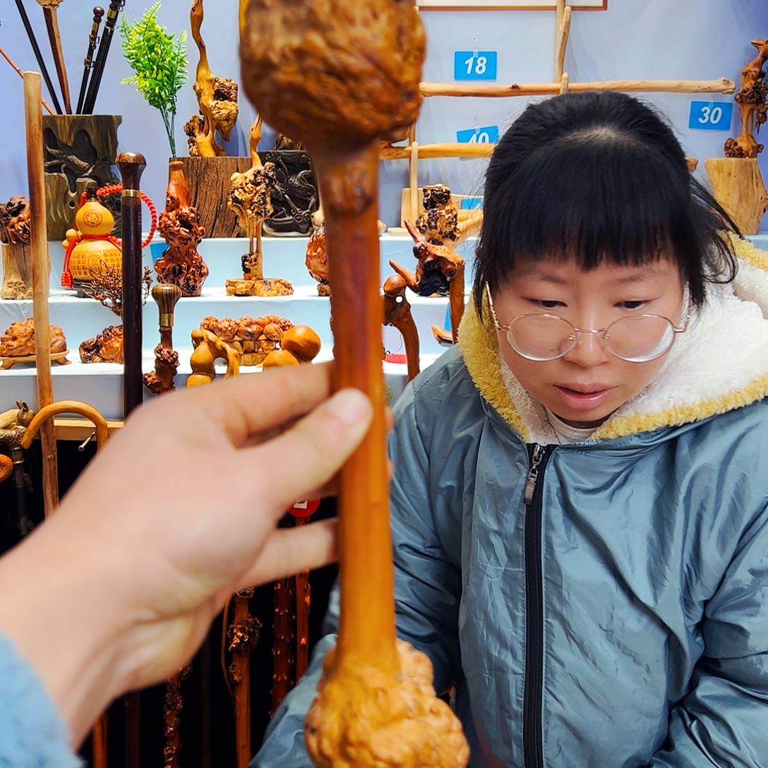 直播付米2号链接黑果木手把玩木雕手工木艺