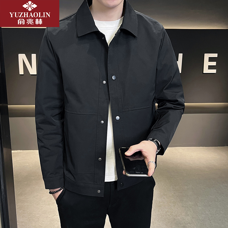 春秋款外套男翻领行政夹克时尚百搭春秋季潮流修身韩版休闲经典款商品图