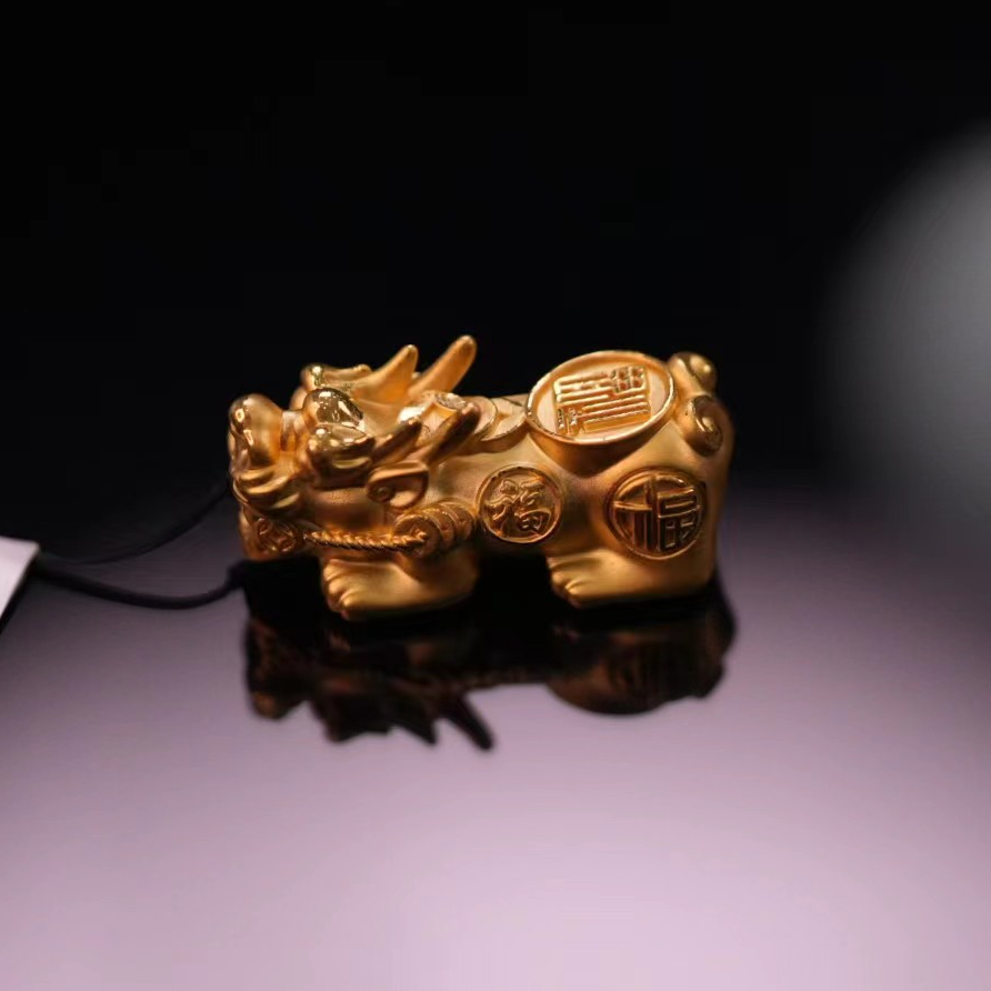 【六金花专享】足金999貔貅足底福字貔貅吊坠 丨3.68丨2406190494