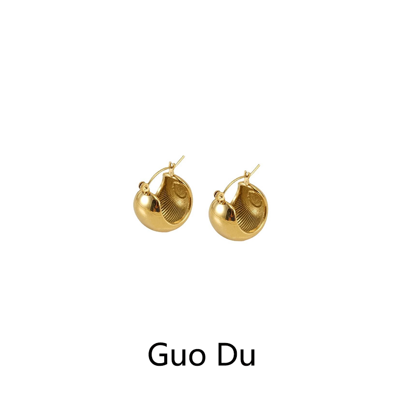 钛钢耳饰 果度【法式精致C型】耳环高级感轻奢复古小众耳饰B0190