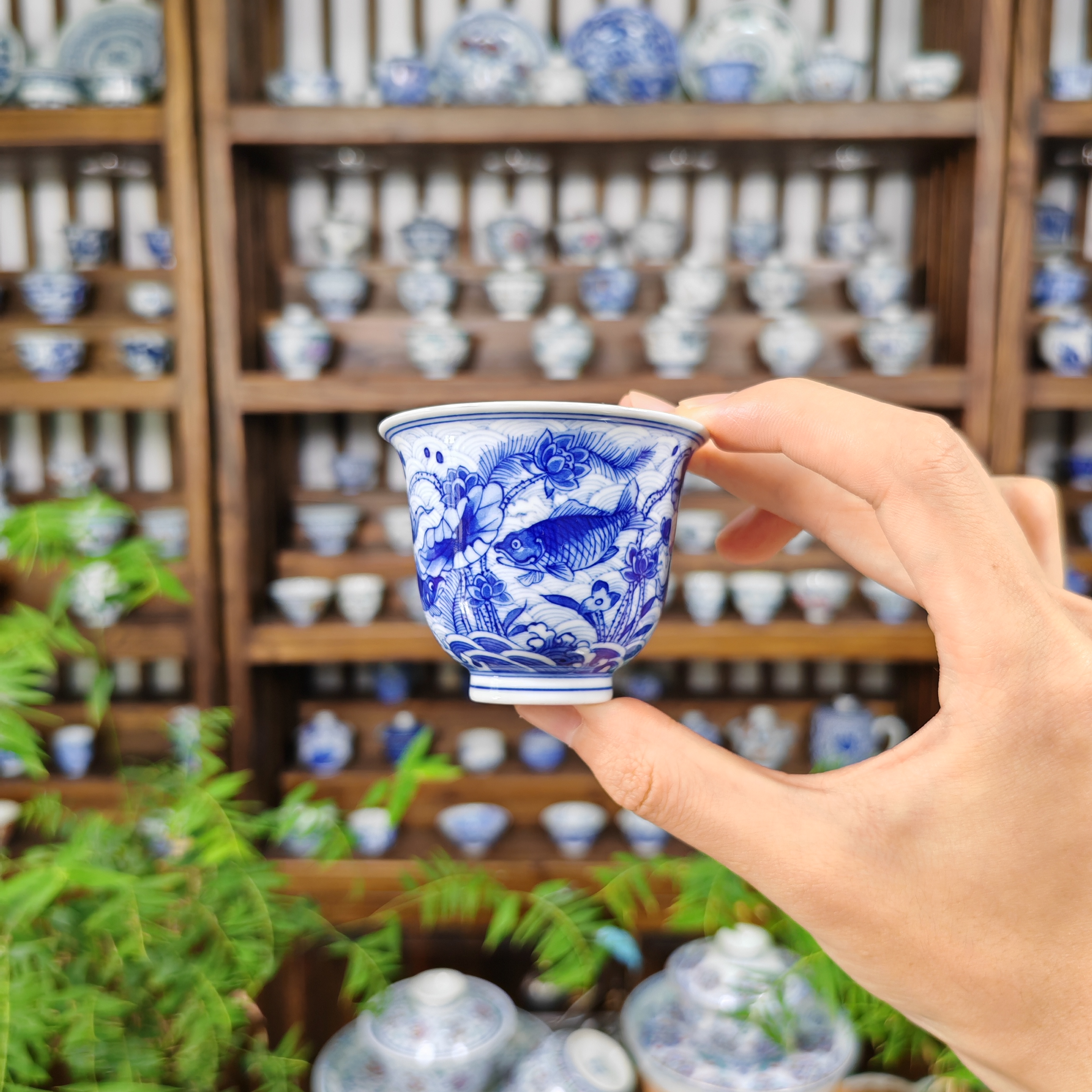 明逸堂手绘｜重工鱼澡闻香杯