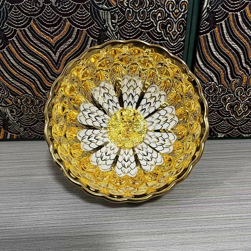 金玉满堂盘龙无礼盒高端茶器主人杯全金盘龙功夫茶器杯品茗杯