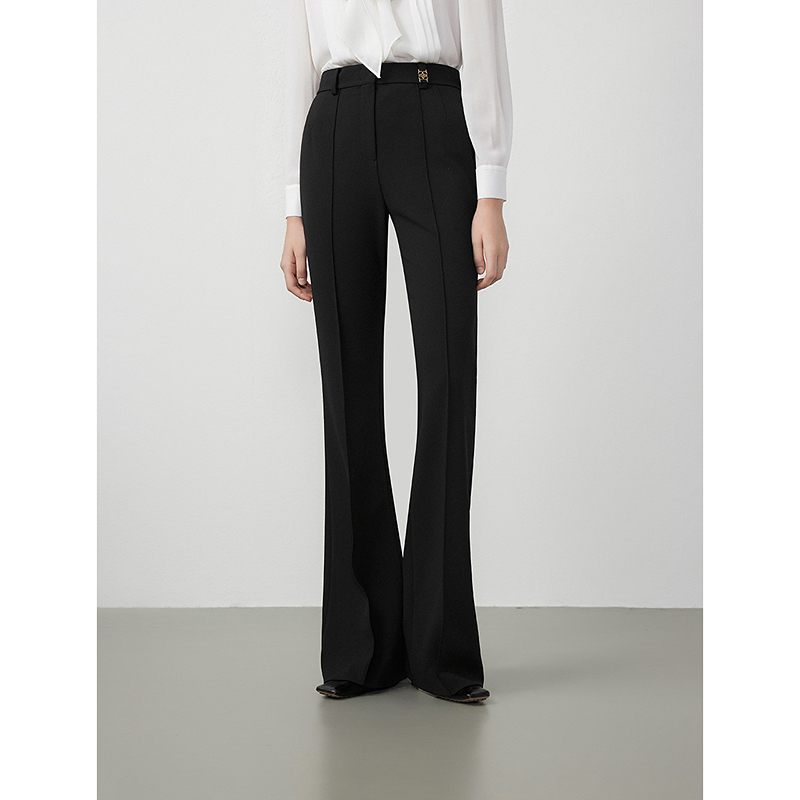 【事事如意】朗姿修身显瘦西装裤微喇长裤女2025年春季新款休闲裤