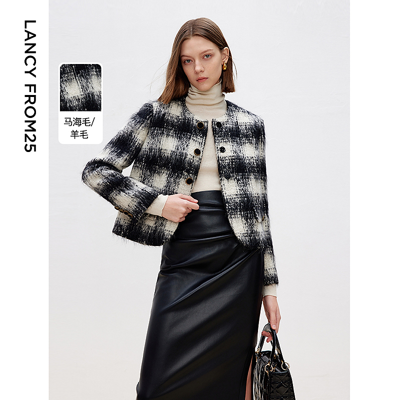 P012【赵老板】朗姿正肩通勤士短外套上衣春季时髦小香风