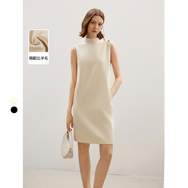 【粉丝专享】朗姿法式复古小香风直筒高级感无袖裙子女小香风连衣裙