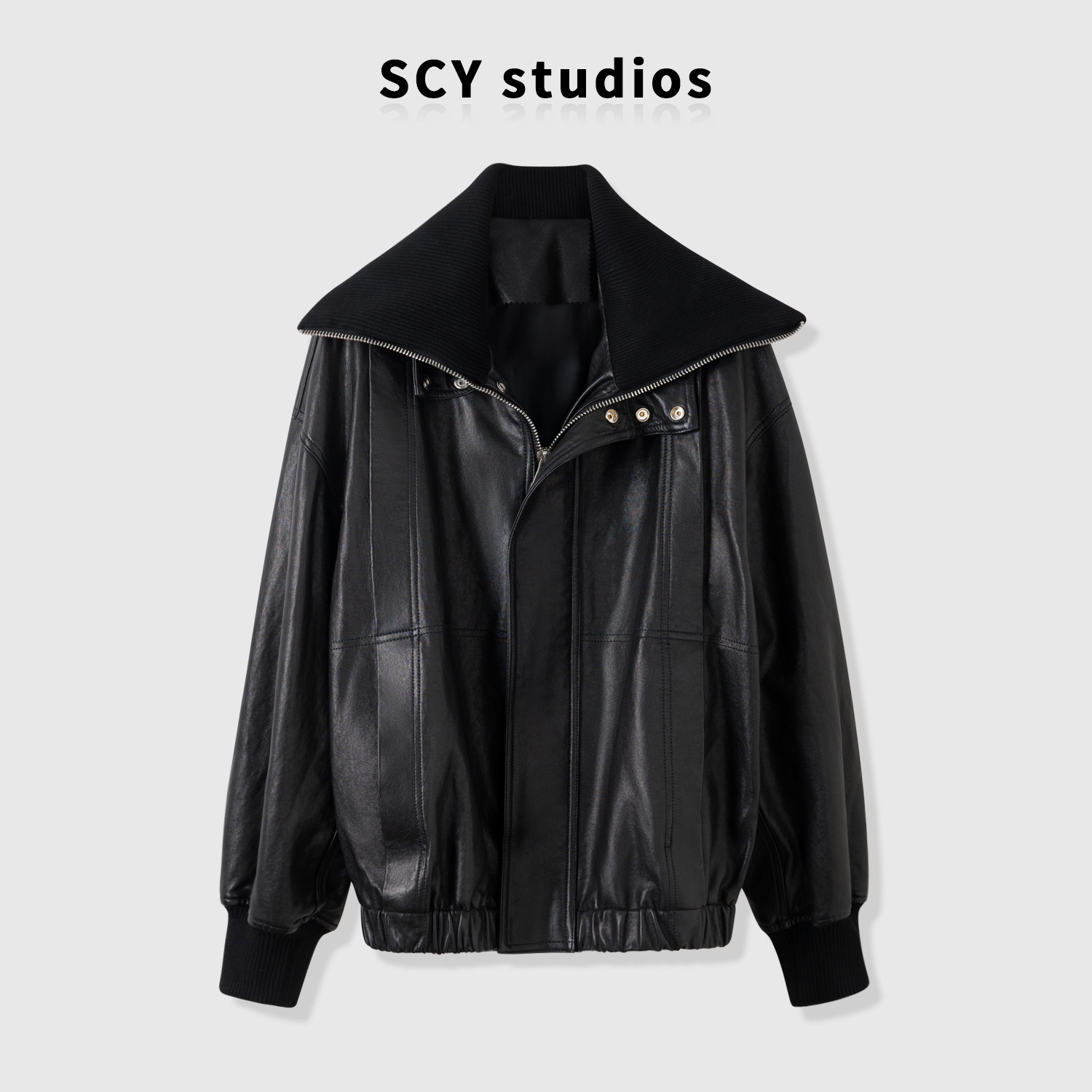 SC Y｜Le*maire土耳其头层绵羊皮全植鞣双领宽松版复古夹克真皮女