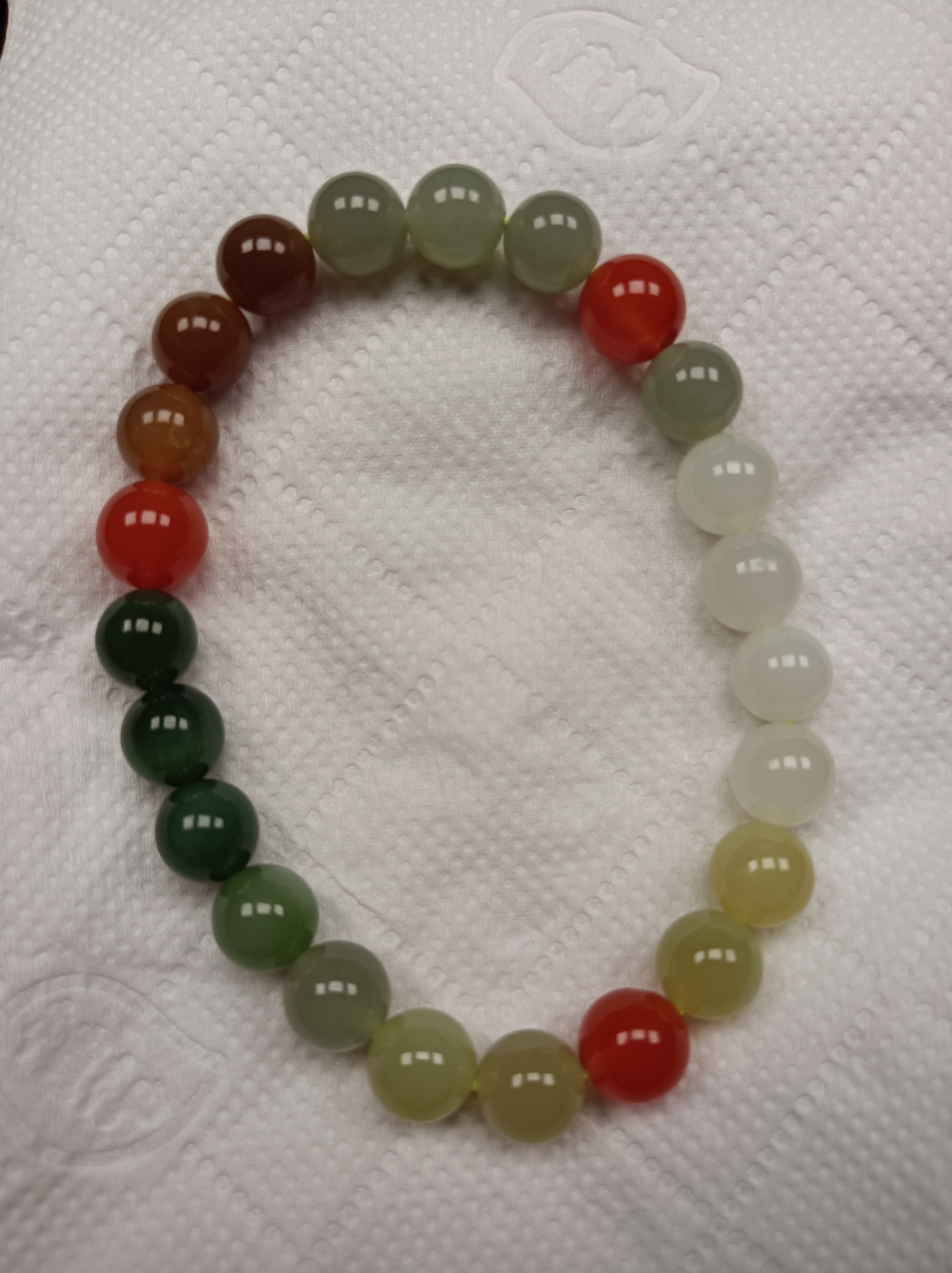 和田玉多宝手串卡八左右时尚百搭女士单圈