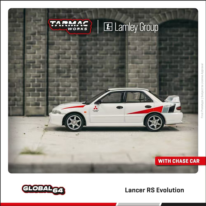 Tarmac Works 1:64 三菱 Lancer RS Evolution 仿真合金车模-白色
