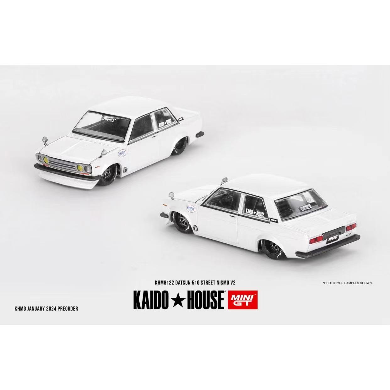 现货 Kaido House+MINIGT 达特桑 510 Street Nismo V2合金车模白