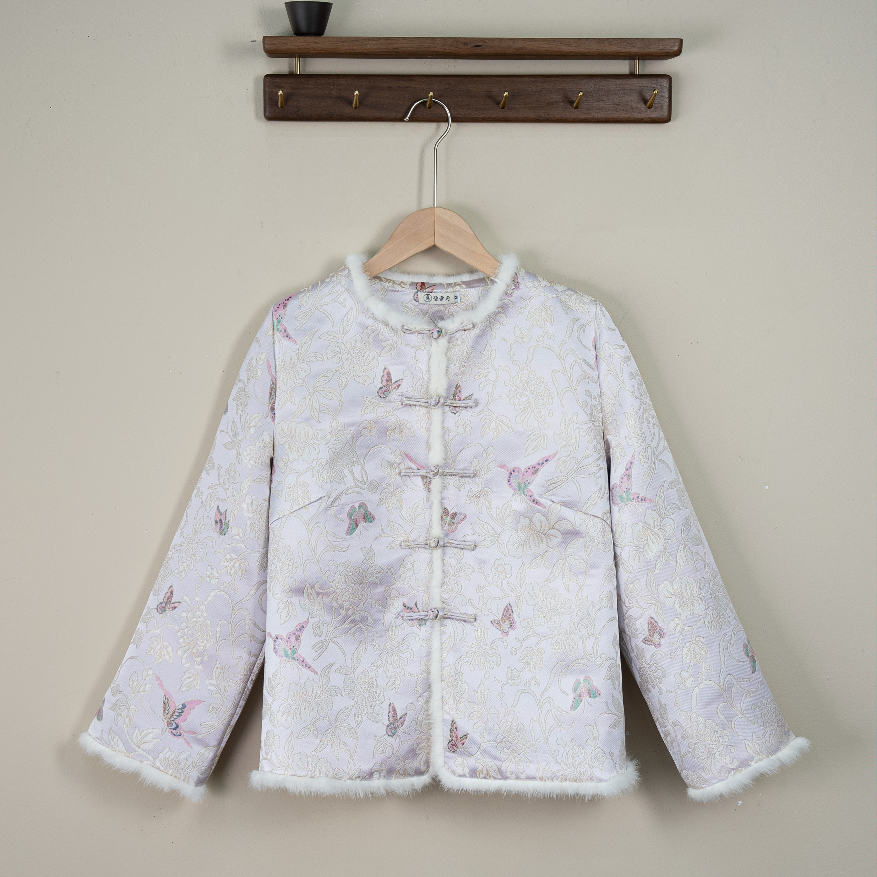 清版【百蝶】桑蚕丝日常新中式国风时尚高级感百搭夹棉外套