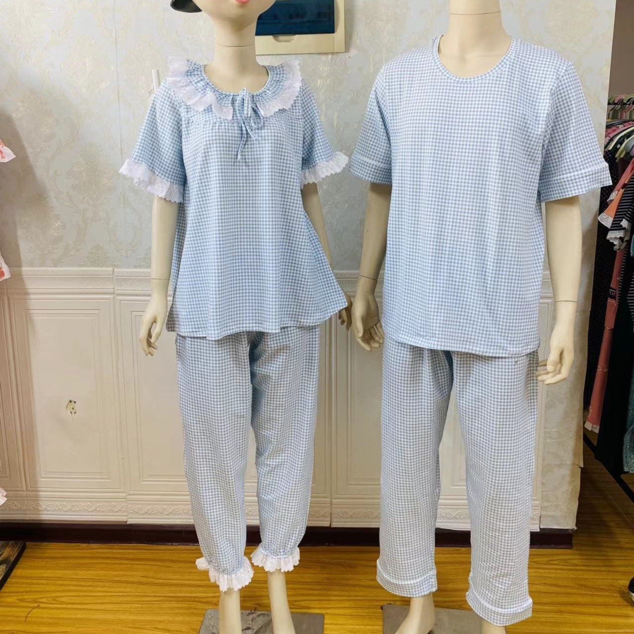 四面高弹家居服套装