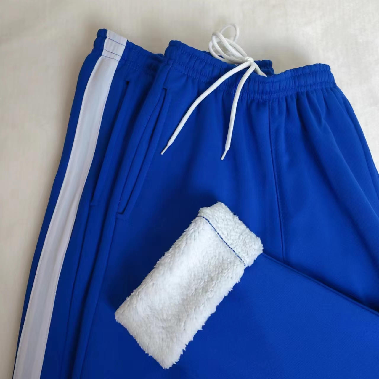 厚款校服裤子秋冬加绒加厚男女学生通用校裤儿童保暖裤羊羔绒长裤