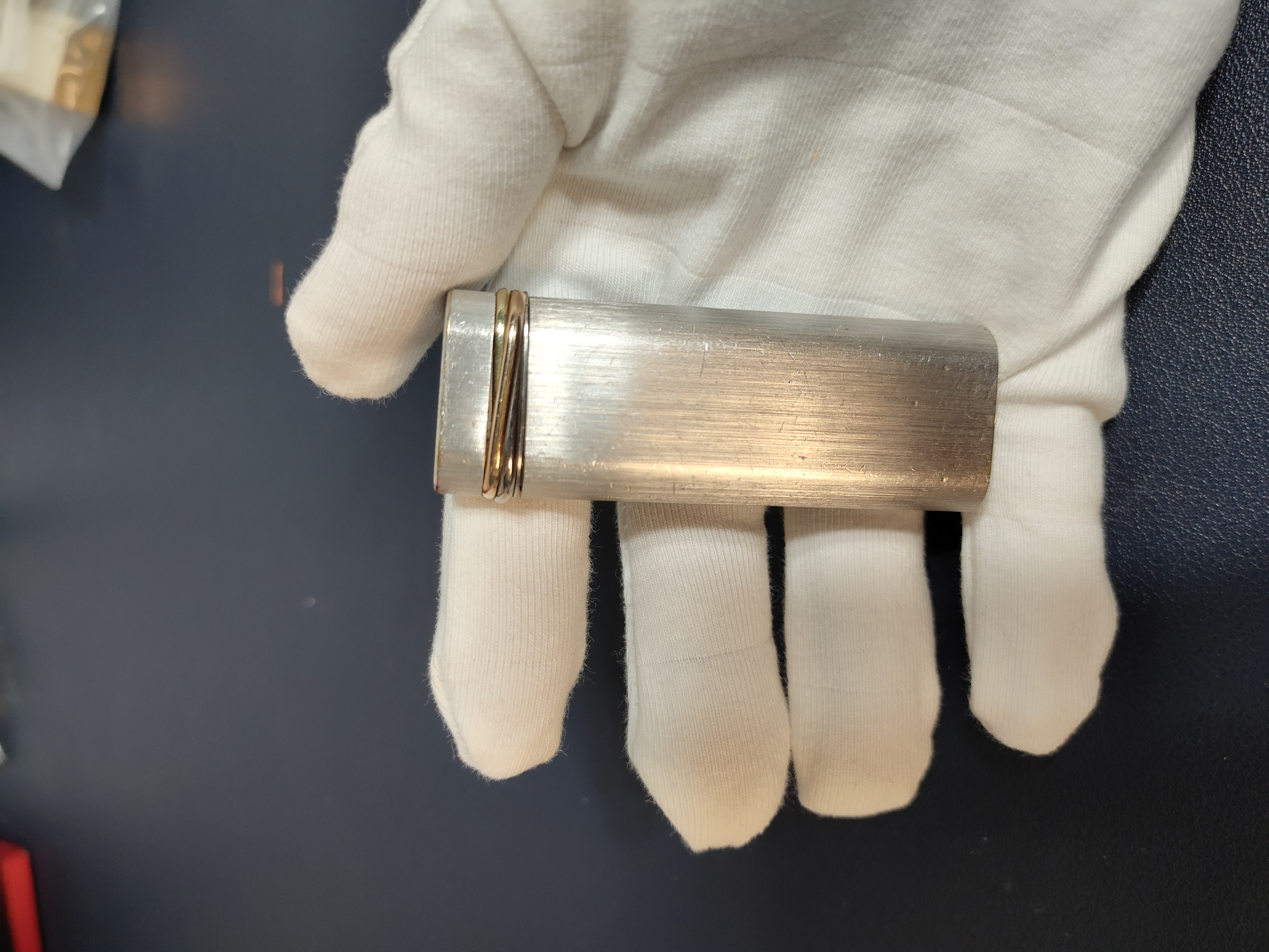 KDY打火机银拉丝三色环2005208