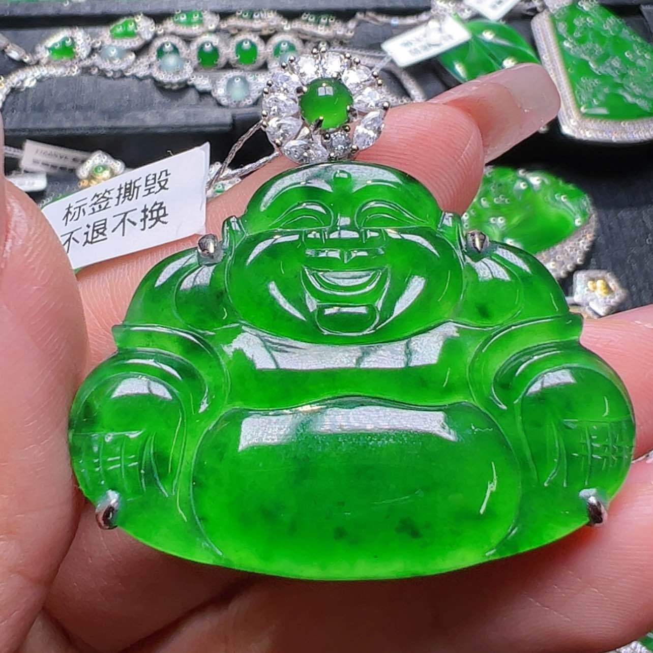 【闪购商品】翡翠吊坠(不含链)银S925镶嵌