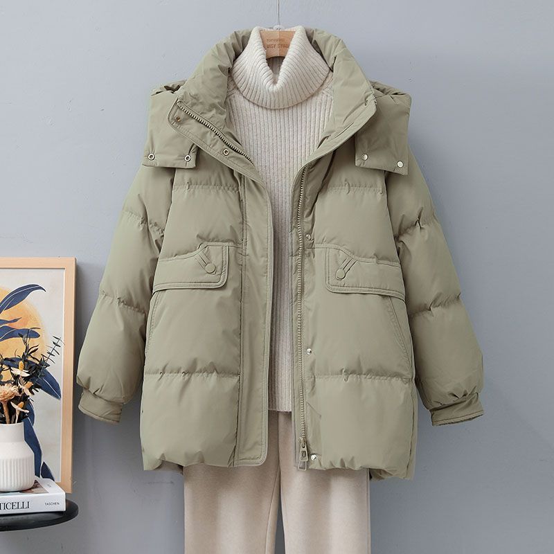 羽绒衣服加厚羽绒羽绒棉女2024年新款中长款祥云宽松显瘦厚款冬季