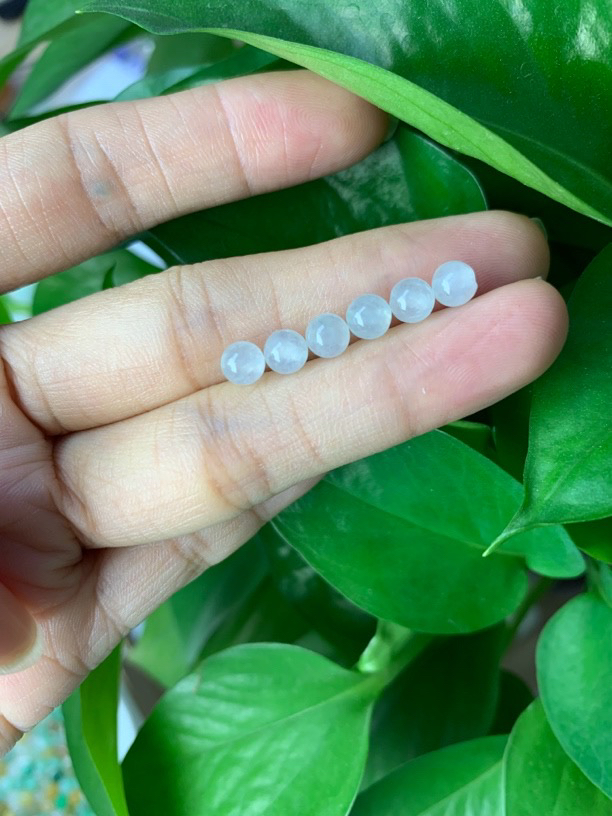 天然翡翠散珠圆珠卡5大小多样性发10颗80