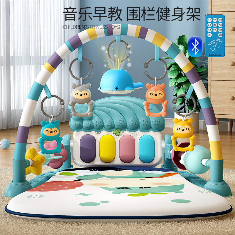 新生儿脚踏钢琴玩具宝宝0-1岁多功能健身架声光摇铃婴儿3-6个月