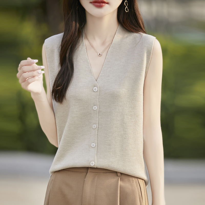 2025秋季新款时尚打底洋气马甲外搭开衫百搭毛衣宽松外套上衣坎肩