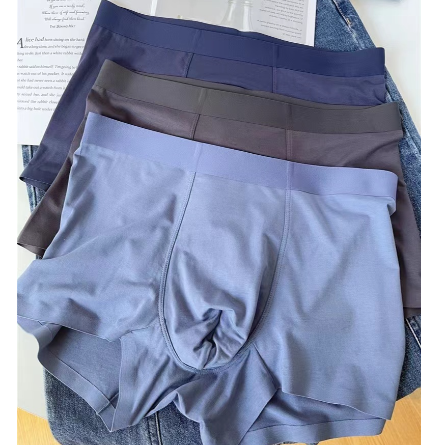 【男士平角内裤】不挑颜色男款柔软舒适中腰纯色高档简约平角裤